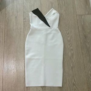 White Strapless Bandage Dress